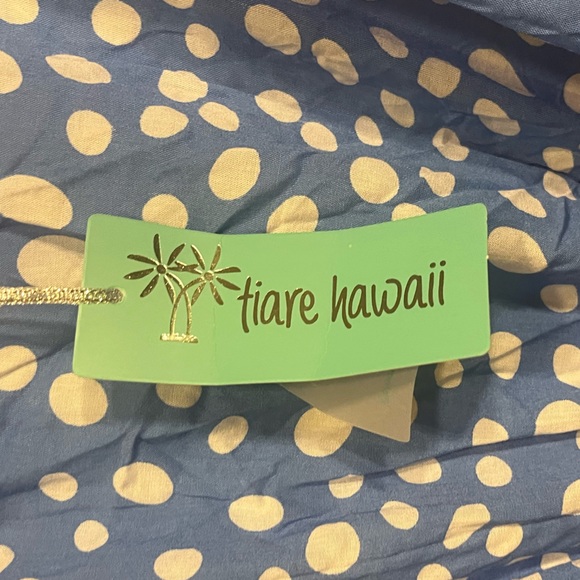 NWT $126 Tiare Hawaii Blake Maxi Dress Pebble Sky One Size Pocka Dot - Picture 6 of 12